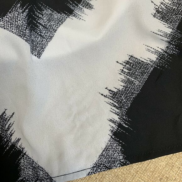 Strapless Black White Ruched dress Mossimo Full Length sheath Maxi Sz Small - Picture 8 of 10